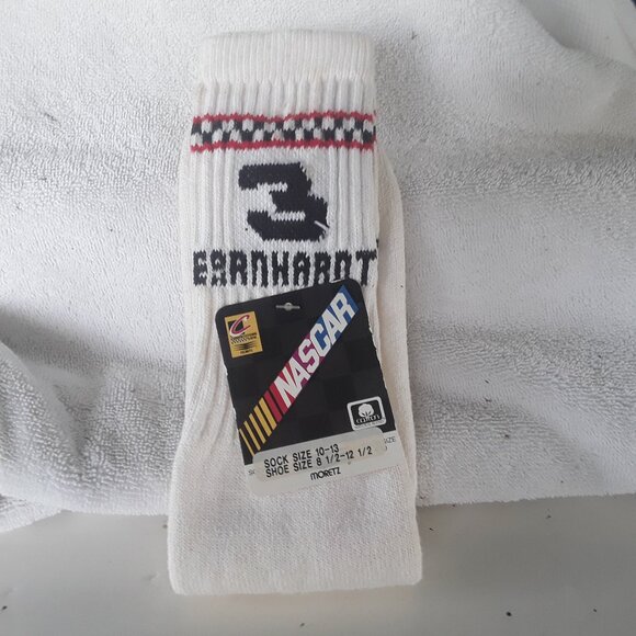 Dale Earnhardt Sr Socks- 1 pair, white with number 3 and name. by Moretz - Picture 1 of 3